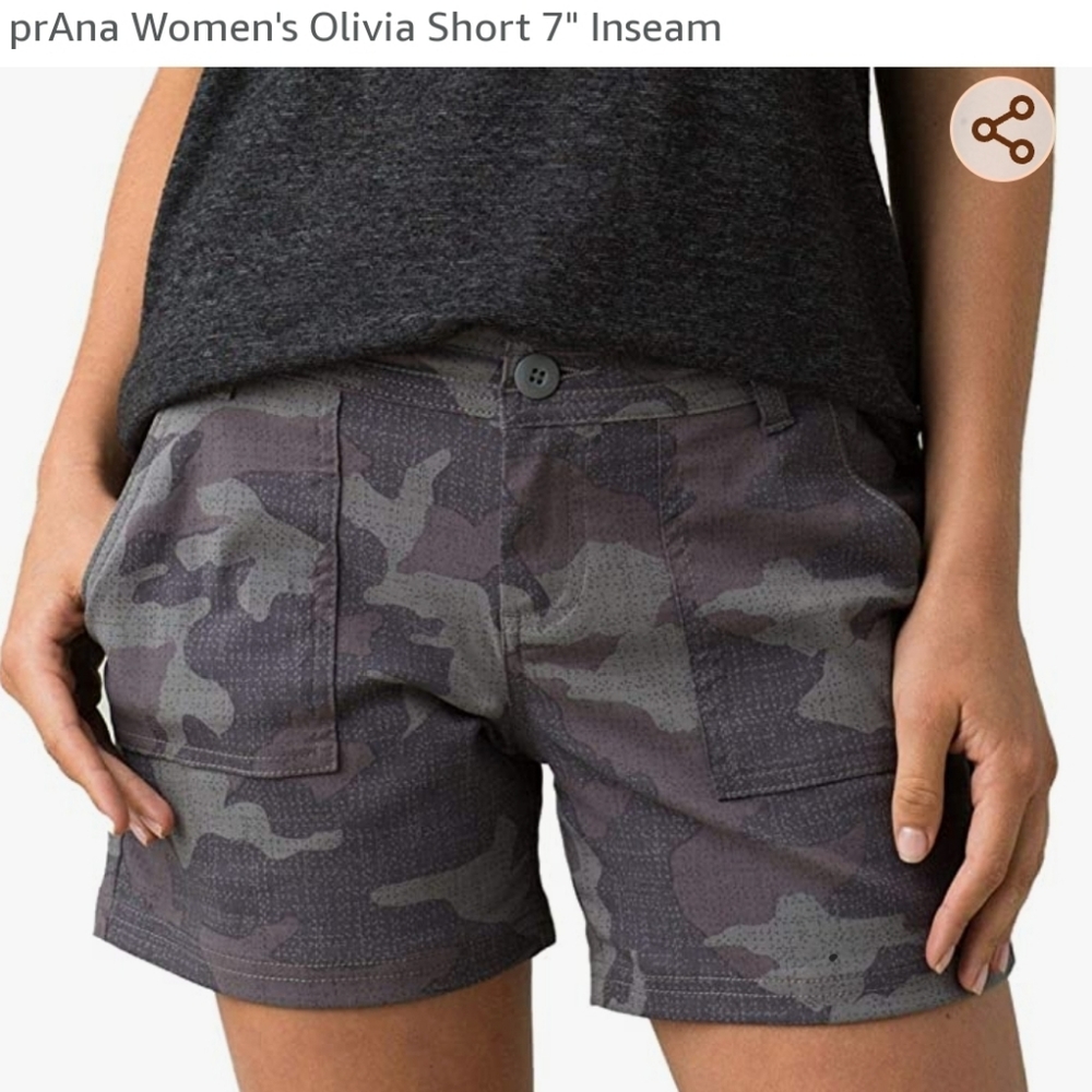 Prana Shorts Size 6 Inseam 7"